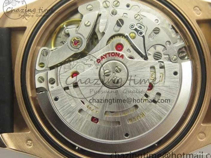 On Daytona Gold Black Super Clone Best Dial 116515 Edition 1:1 Rubber A4130 Strap Rose V2 ARF 1229